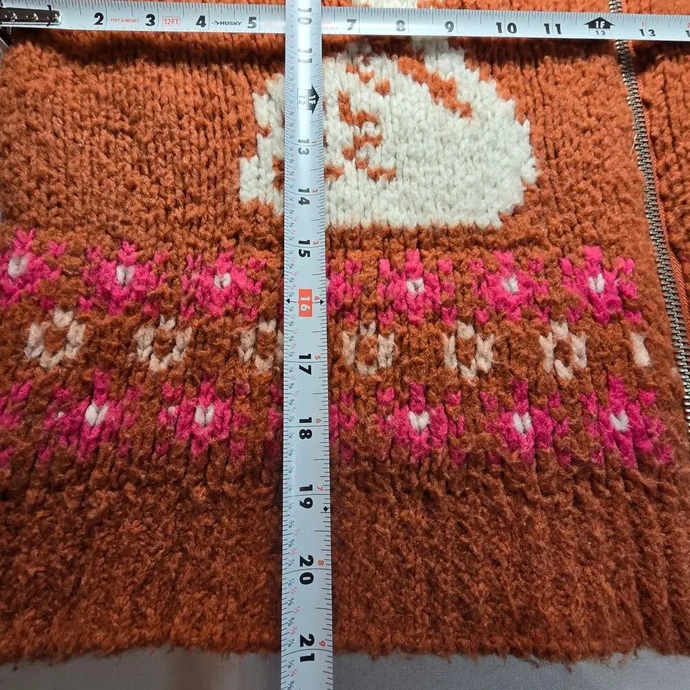 Maeve by Anthropologie Rust and Cream Swans Cardigan.  Size L (P). Retails $180 - Picture 10 of 12